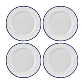 Helix Navy Blue dia.10.75" Round Blue Vitrified Plate (Set of 4)
