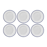 Helix Navy Blue dia.11.75" Round Blue Vitrified Plate (Set of 6)
