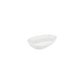 Island White 7.5" x 4.75" x h:1.5" Organic Warm White Vitrified Platter (1 each)