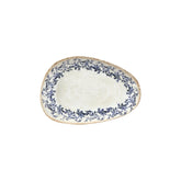 Kario 7.5" x 4.75" x h:1.5" Organic Blue Vitrified Platter (1 each)