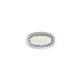 Kario 6" x 3.5" x h:0.75" Oval Blue Vitrified Platter (1 each)