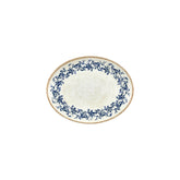 Kario 9.75" x 7.5" x h:1" Oval Blue Vitrified Platter (Set of 4)