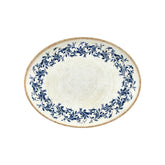 Kario 14.25" x 11" x h:1.25" Oval Blue Vitrified Platter (1 each)
