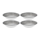 Luna dia.3.5" h:0.75" 2 oz. Round Gray Vitrified Deep Plate (Set of 4)