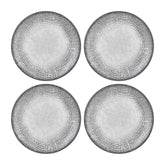 Luna dia.6.75" Round Gray Vitrified Plate (Set of 4)