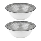 Luna dia.7" h:0" 22 oz. Round Gray Vitrified Bowl (Set of 2)
