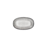 Luna 9.5" x 5.75" x h:1" Oval Gray Vitrified Platter (1 each)