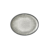 Luna 12.25" x 9.5" x h:1" Oval Gray Vitrified Platter (1 each)