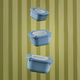 Turgla Home Microline 6 piece Microwave Safe Food Storage Containers, Blue