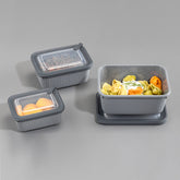 Turgla Home Microline 6 piece Microwave Safe Food Storage Containers, Black