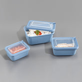 Turgla Home Microline 6 piece Microwave Safe Food Storage Containers, Blue