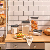 Turgla Home 8 Pc. Fluted Clear Airtight Food Containers (Set of 4)