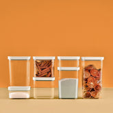 Turgla Home 8 Pc. Fluted Clear Airtight Food Containers (Set of 4)