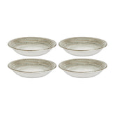Misis dia.3.5" h:0.75" 2 oz. Round Brown Vitrified Deep Plate (Set of 4)