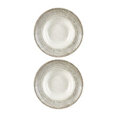 Misis dia.10.75" h:0" 17 oz. Round Brown Vitrified Deep Plate (Set of 2)