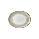 Misis 12.25" x 9.5" x h:1" Oval Brown Vitrified Platter (1 each)