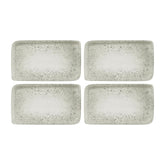 Natura Ocean 9.5" x 6" Rectangular Blue Vitrified Plate (Set of 4)
