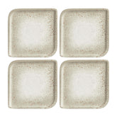 Natura 6" x 6" Square Brown Vitrified Plate (Set of 4)