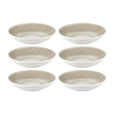 Natura dia.8.25" h:1.25" 27 oz. Round Brown Vitrified Deep Plate (Set of 6)