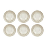 Natura dia.9.75" h:2.25" 14 oz. Round Brown Vitrified Deep Plate (Set of 6)