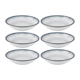 Occhio dia.9" h:1.75" 34 oz. Round Blue Vitrified Deep Plate (Set of 6)