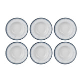 Occhio dia.10.75" h:2.5" 17 oz. Round Blue Vitrified Deep Plate (Set of 6)