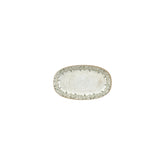 Oliva 7.5" x 4.25" x h:1" Oval Green Vitrified Platter (1 each)