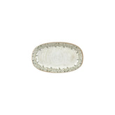 Oliva 9.5" x 5.75" x h:1" Oval Green Vitrified Platter (1 each)