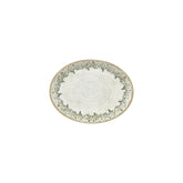 Oliva 9.75" x 7.5" x h:1" Oval Green Vitrified Platter (Set of 4)