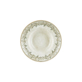 Oliva dia.10.75" h:2.5" 17 oz. Round Green Vitrified Deep Plate (Set of 6)