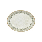Oliva 14.25" x 11" x h:1.25" Oval Green Vitrified Platter (1 each)