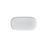 Helix White 11.75" x 6.25" x h:0.75" Oval Warm White Vitrified Platter (1 each)