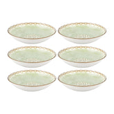 Rome dia.9" h:1.75" 34 oz. Round Green Vitrified Deep Plate (Set of 6)