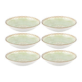 Rome dia.9.75" h:2" 44 oz. Round Green Vitrified Deep Plate (Set of 6)