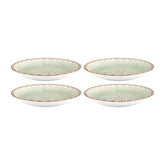 Rome dia.5" h:1" 5 oz. Round Green Vitrified Deep Plate (Set of 4)