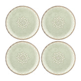 Rome dia.6.75" Round Green Vitrified Plate (Set of 4)