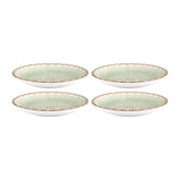 Rome dia.8.25" h:0" 17 oz. Round Green Vitrified Deep Plate (Set of 4)
