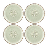 Rome dia.8.25" Round Green Vitrified Plate (Set of 4)