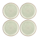 Rome dia.9.75" Round Green Vitrified Plate (Set of 4)