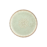 Rome dia.12.5" x 12.5" Round Green Vitrified Pizza Plate (1 each)