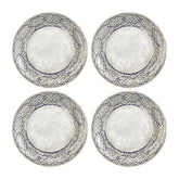 Zafira dia.6.75" Round Decorated Vitrified Plate (Set of 4)