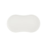 Smooth White 15" x 7.75" x h:0" Rectangular Warm White Vitrified Platter (1 each)