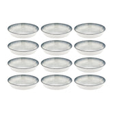 Smooth Ambience Blue dia.5.75" h:1.25" 9 oz. Round Blue Vitrified Deep Plate (Set of 12)