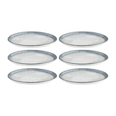 Smooth Ambience Blue dia.6.25" Round Blue Vitrified Plate (Set of 6)