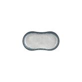 Smooth Ambience Blue 9.5" x 5.5" x h:1" Oval Blue Vitrified Platter (1 each)