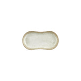 Smooth Ambience Yellow 9.5" x 5.5" x h:1" Oval Beige Vitrified Platter (1 each)