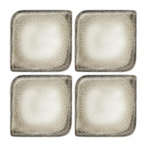 Spazio 6" x 6" Square Decorated Vitrified Plate (Set of 4)