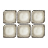 Spazio 8.75" x 8.75" Square Decorated Vitrified Plate (Set of 6)