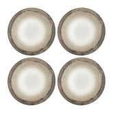 Spazio dia.8.25" Round Decorated Vitrified Plate (Set of 4)