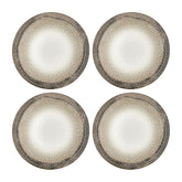 Spazio dia.9" Round Decorated Vitrified Plate (Set of 4)